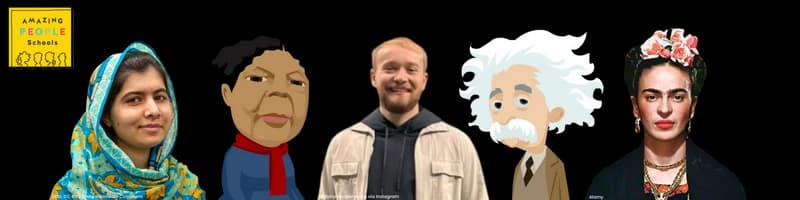 Contemporary and historical characters used by Amazing People Schools